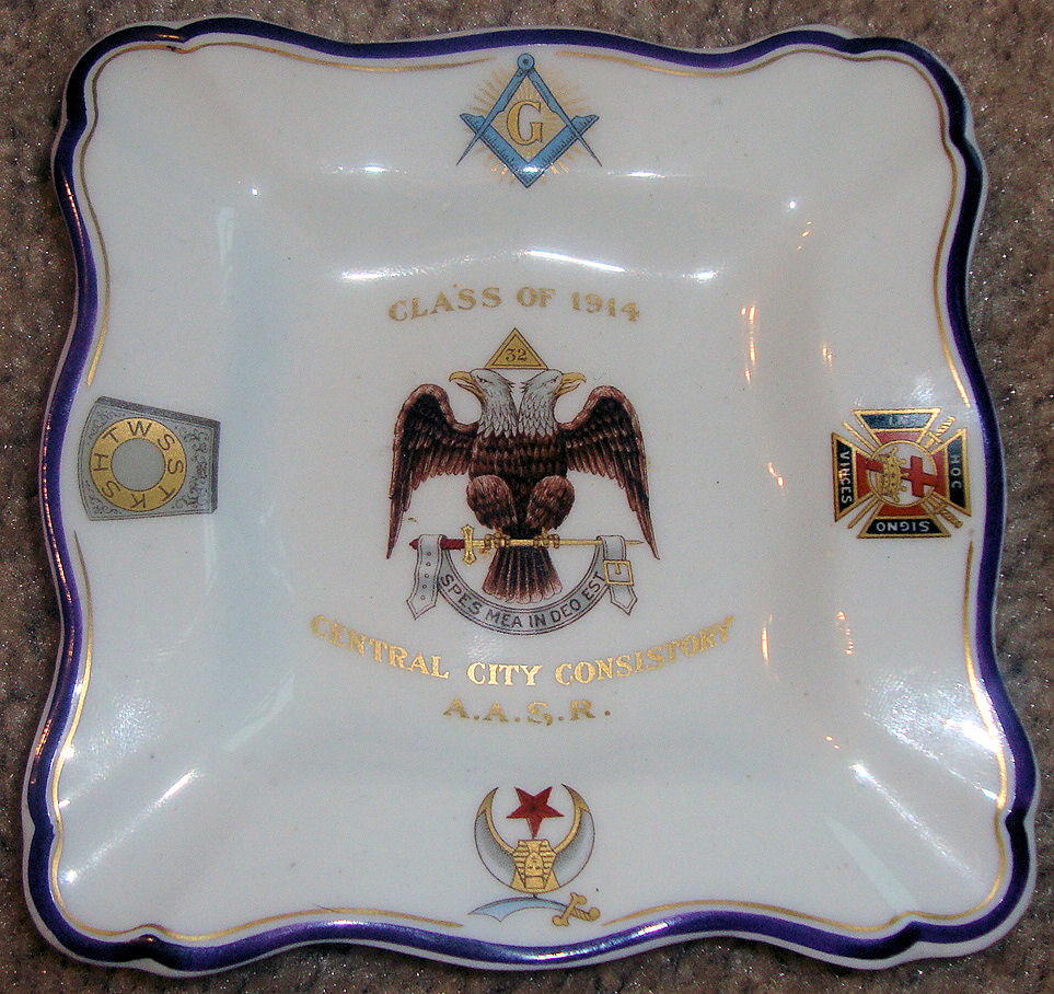 Class of 1914 Central City Consistory Ashtray or Change Tray